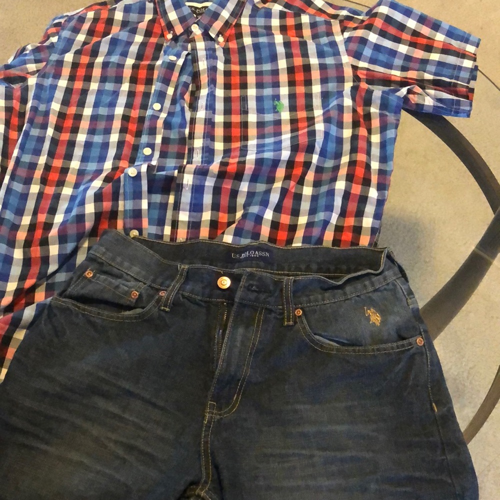 Plaid shirt and shorts
